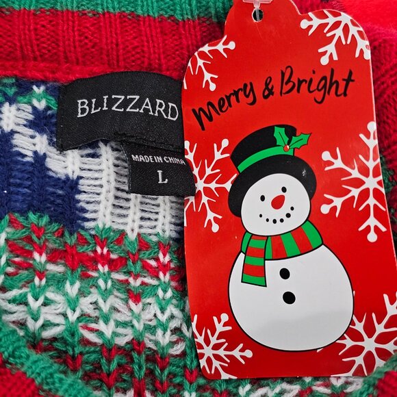 Blizzard Bay Ugly Christmas Sweater Buff Santa Men's Size L NWT - Picture 9 of 14